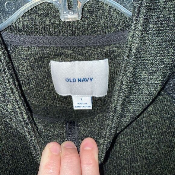 Old Navy Teens Black 1/4-Zip Fleece Pullover Sweater Size L - Picture 3 of 3